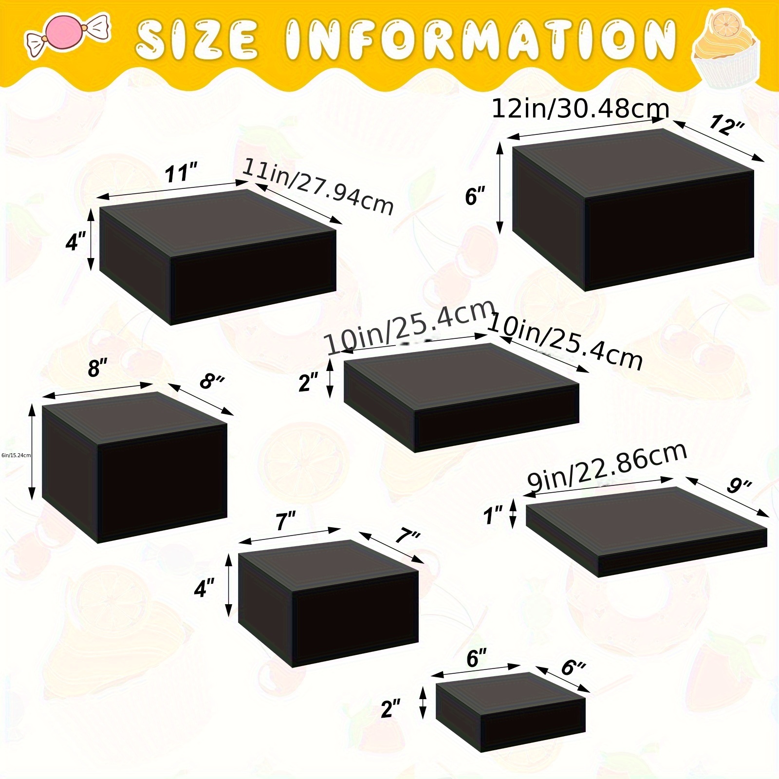 7pcs Buffet Risers Set Acrylic - Display Risers Set ulasan dan harga