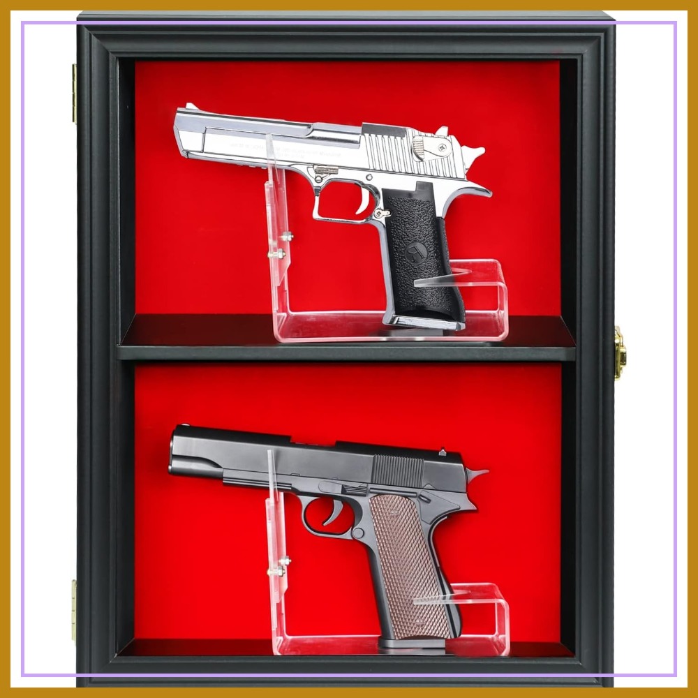 Lockable Wall Mount Gun Displa - Display Case Acrylic ulasan dan harga