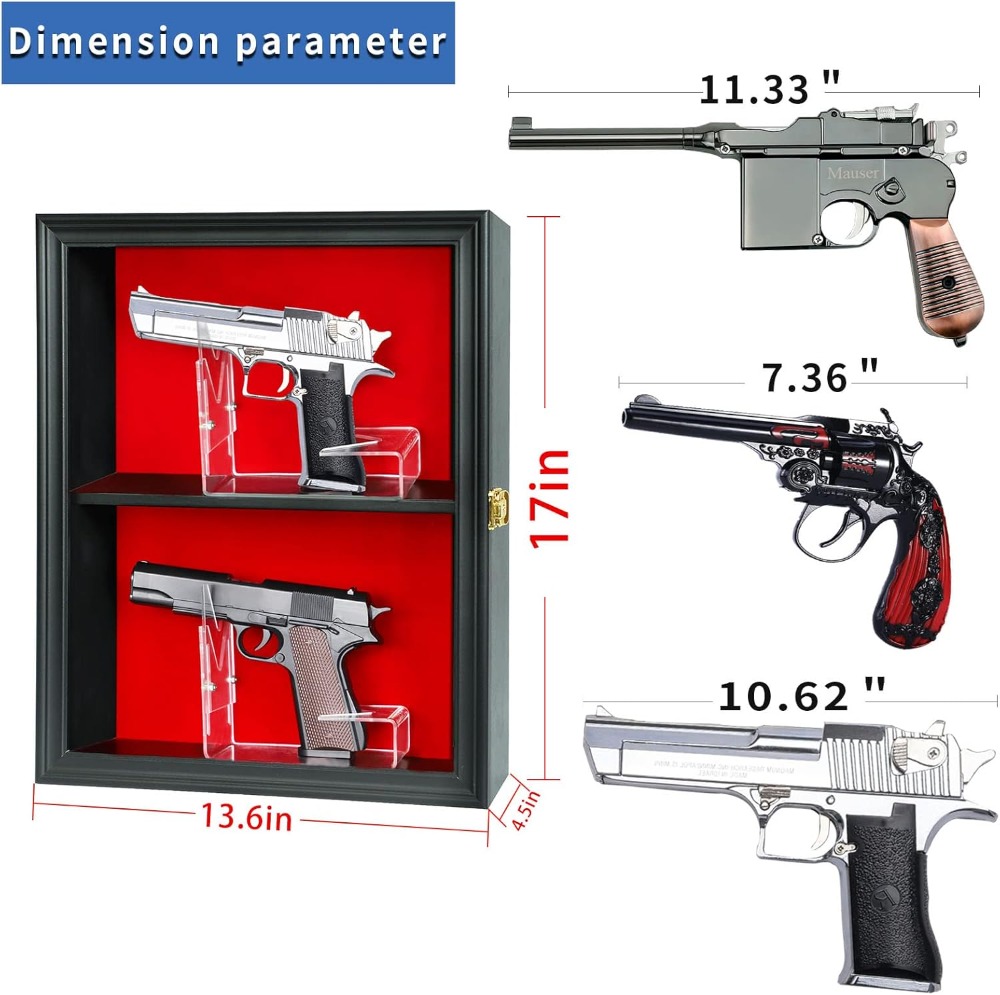 Lockable Wall Mount Gun Displa - Display Case Acrylic ulasan dan harga