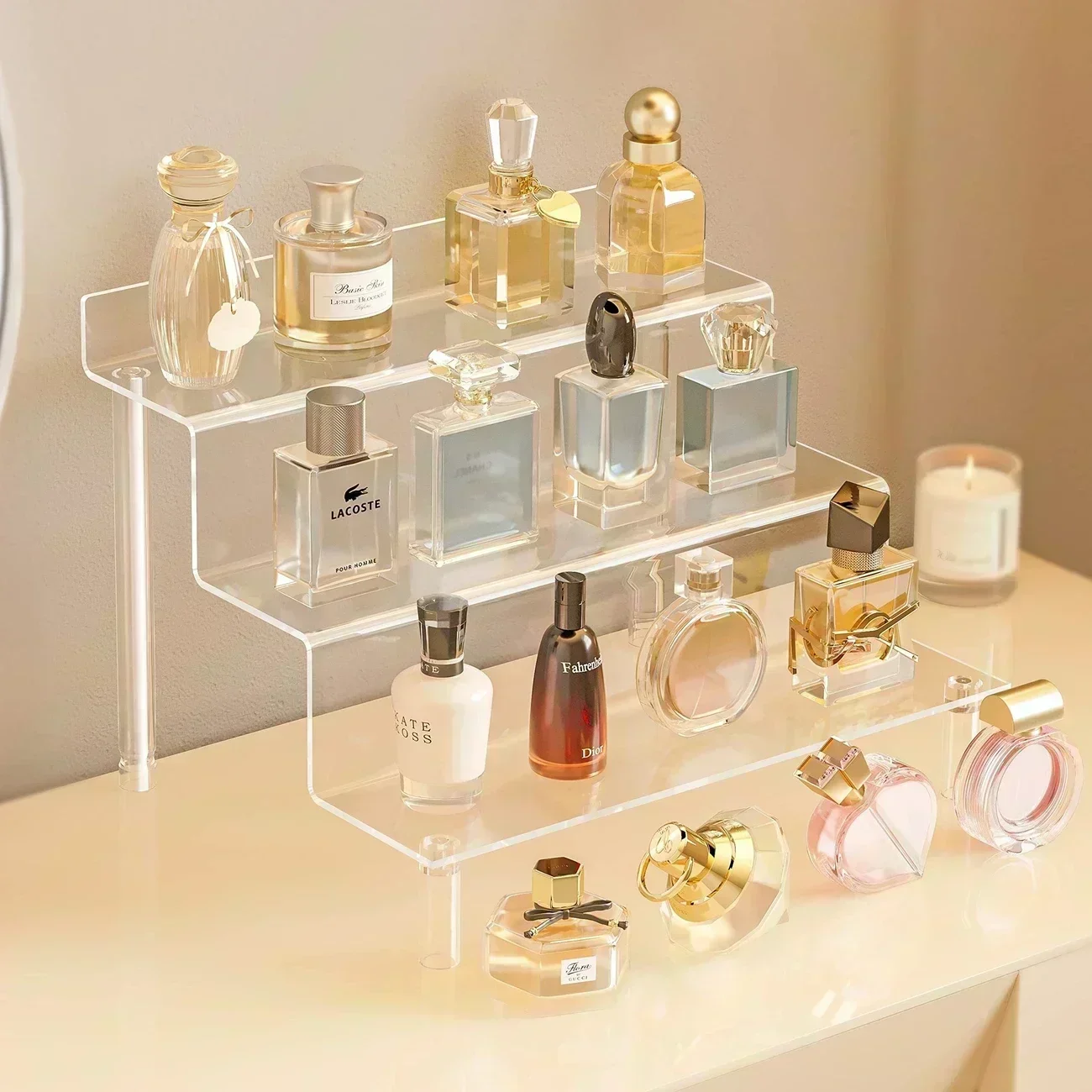 1-4 Tier Acrylic Display Stand - Pop Display Shelf ulasan dan harga
