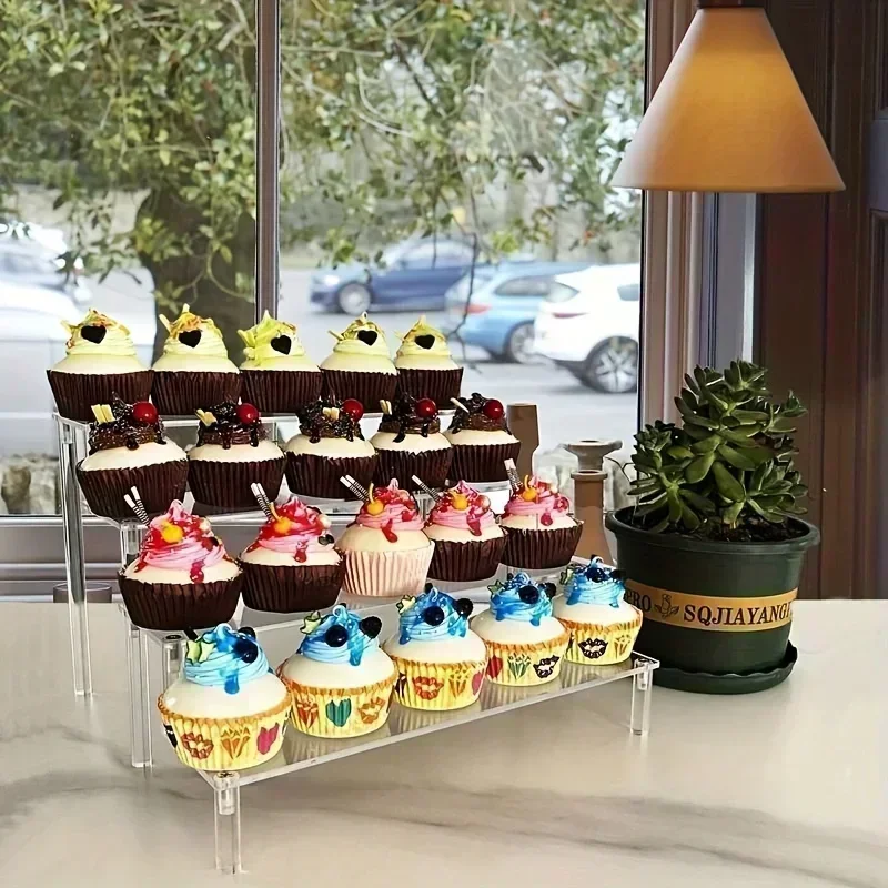 1-4 Tier Acrylic Display Stand - Pop Display Shelf ulasan dan harga