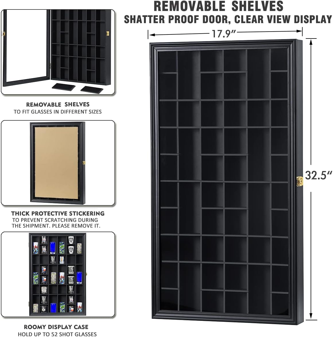 Large Shot Glass Display Case, - Display Case Acrylic ulasan dan harga