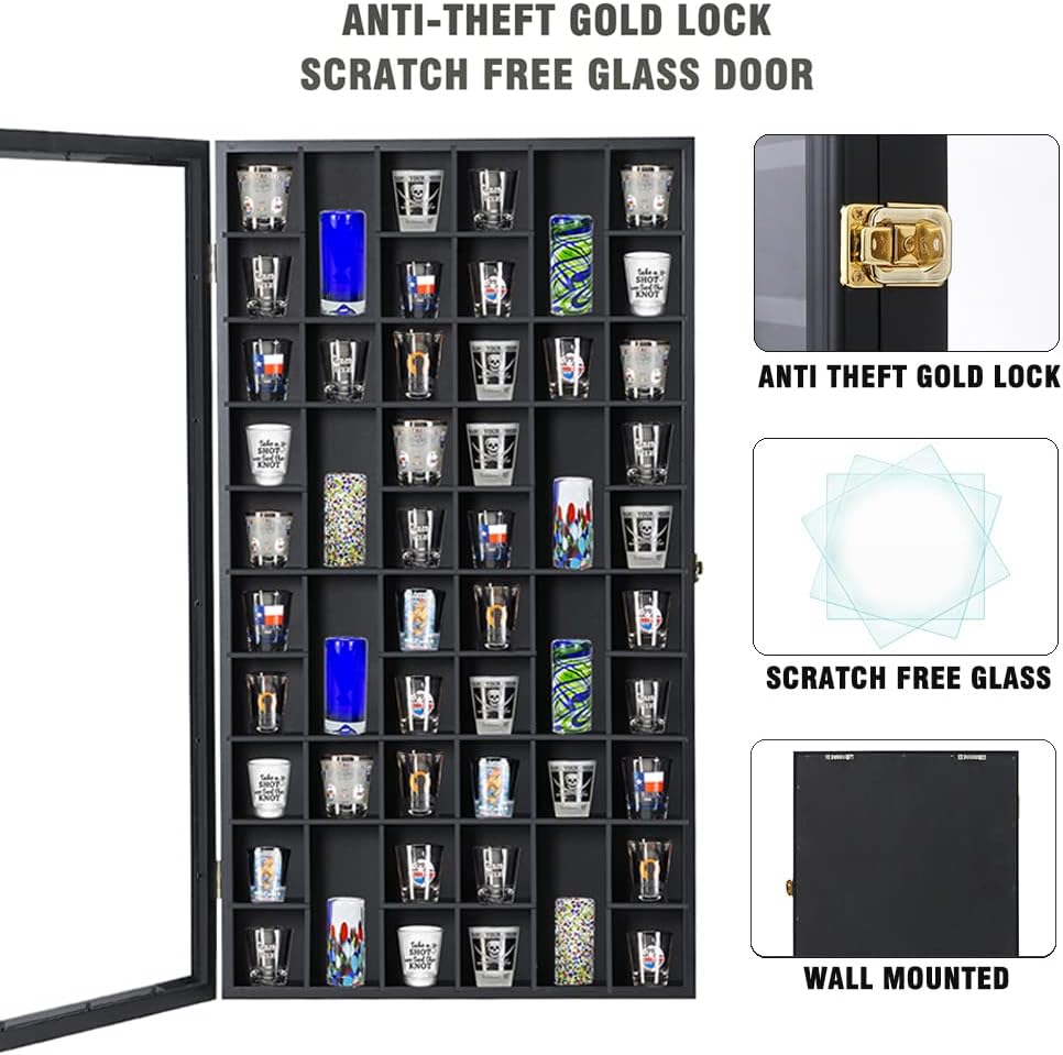 Large Shot Glass Display Case, - Display Case Acrylic ulasan dan harga