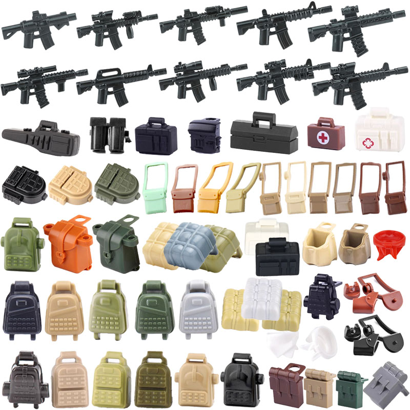 Military Figure Weapons Access - Lego Minifigure Holder ulasan dan harga