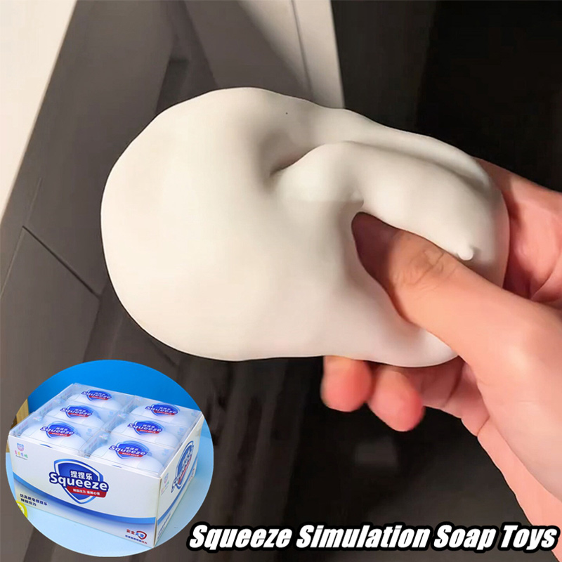 Soft Fake White Soap Squishy S - Fidget Cube Original ulasan dan harga