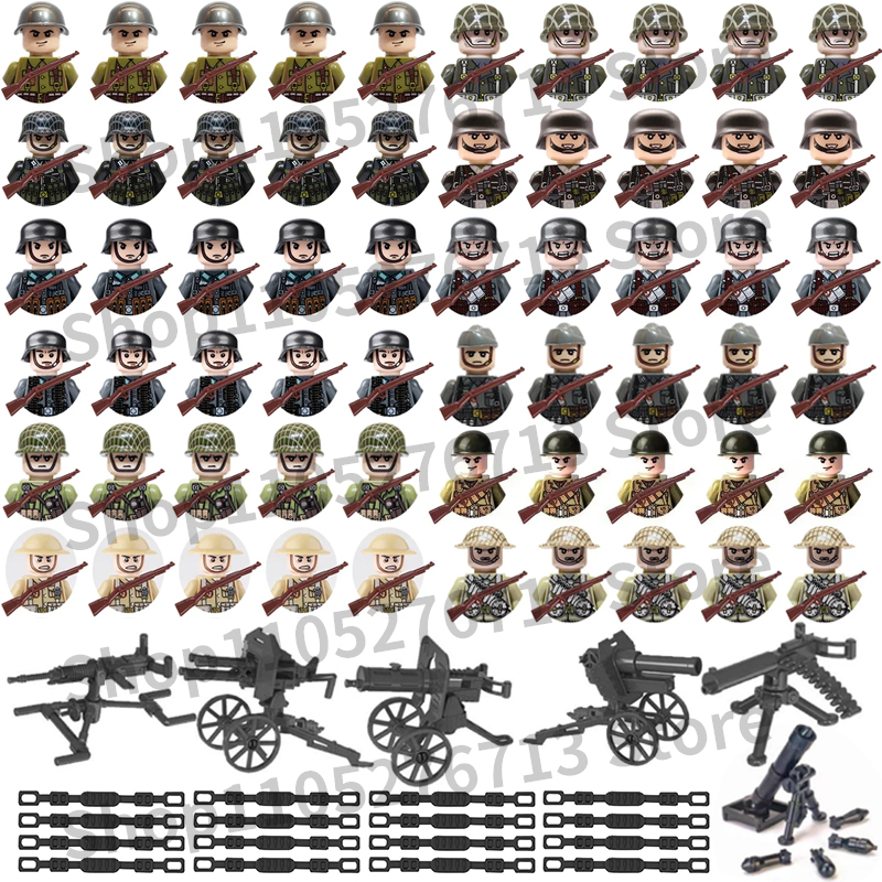 25Pcs/Set World War II Militar - Lego Minifigure Holder ulasan dan harga