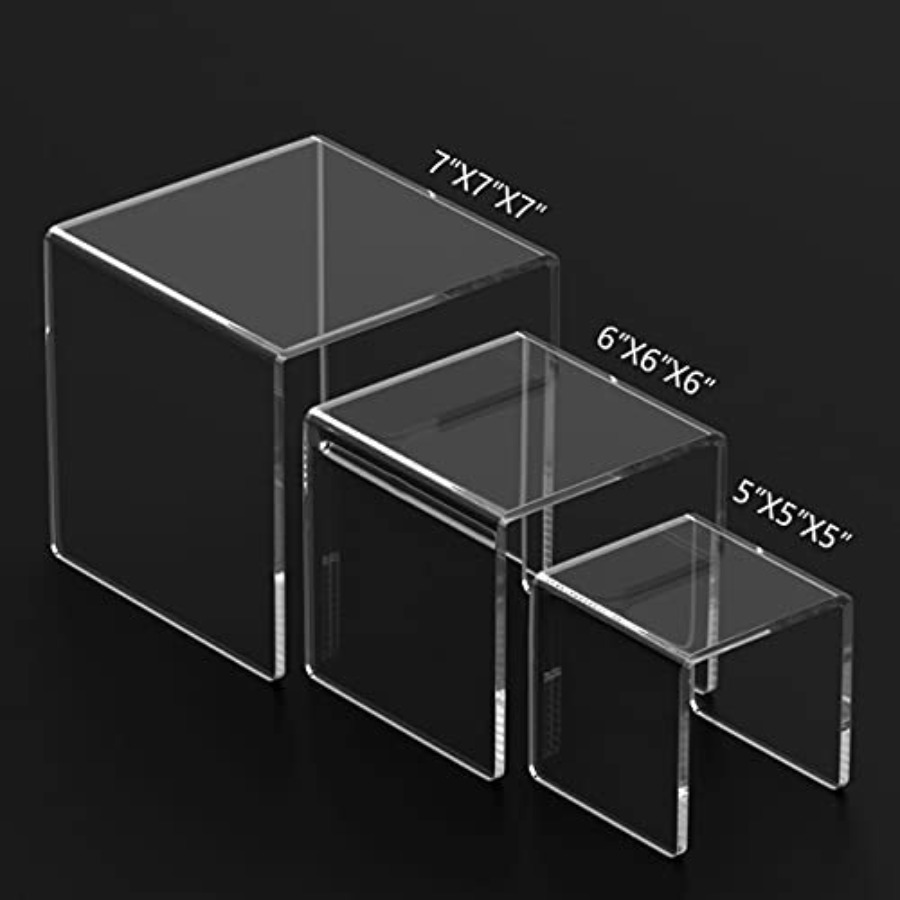 Clear Acrylic Display Risers 2 - Display Risers Set ulasan dan harga